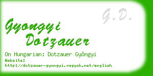 gyongyi dotzauer business card