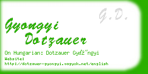 gyongyi dotzauer business card